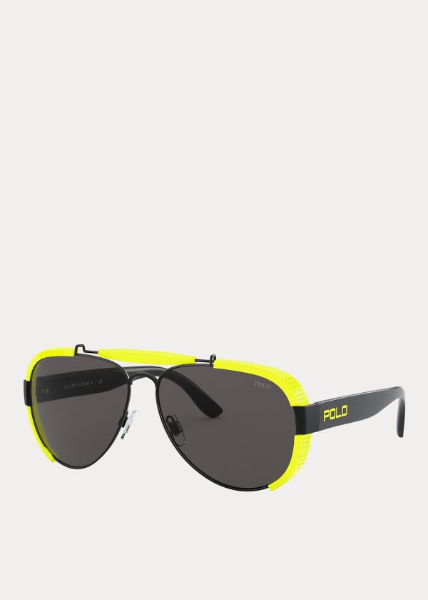 Men's Polo Ralph Lauren Fluorescent Pilot Sunglasses | 832041NFD